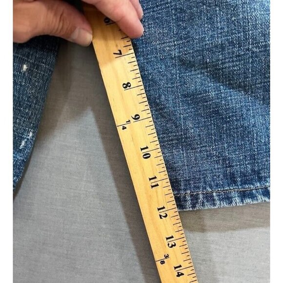 Phat Farm Shorts Mens 38 Blue Denim Embriodered Flap Pocketed Zip Men 38x12. - Picture 11 of 13